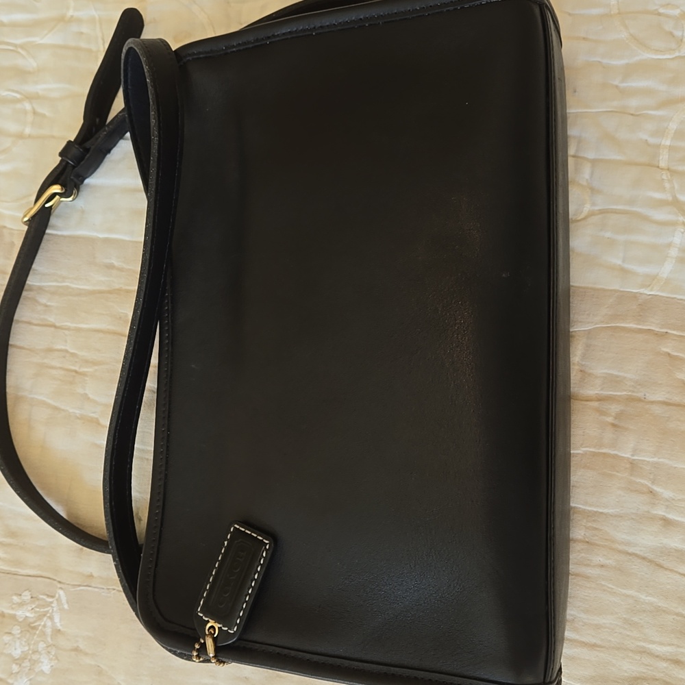 Vintage Coach Sutton Y2K Leather Crossbody Shoulder Bag ZipTop Outside Pockets - Picture 16 of 16